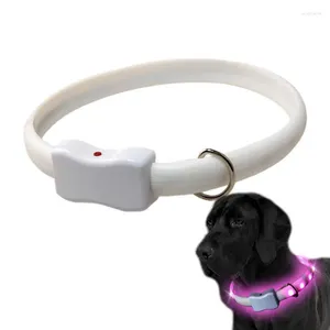 Colliers LED pour chiens, rechargeables, lumineux, confortables, clignotants, étanches, commutables, multicolores