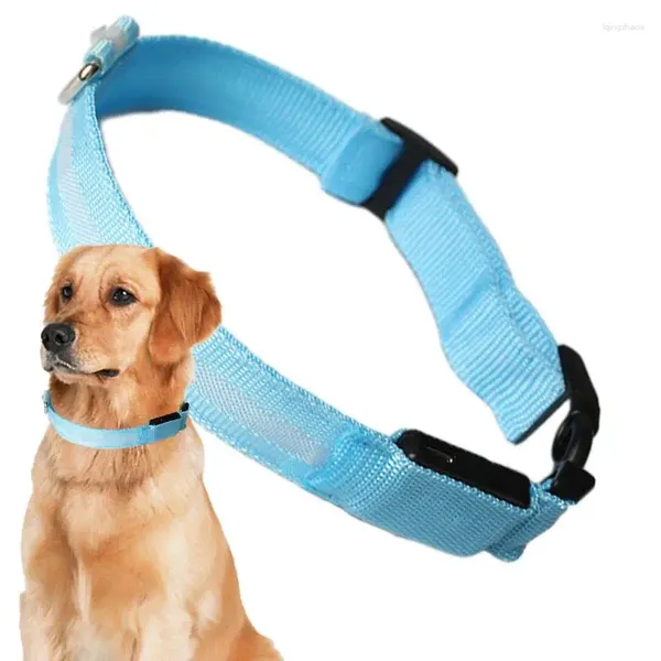 Colliers pour chiens LED collier lumineux réglable clignotant rechargeable nuit lumineuse Anti-perte harnais de lumière pour petit produit pour animaux de compagnie