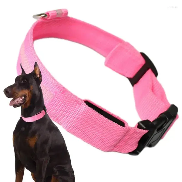 Collares para perros Collar LED brillante Arnés de luz antipérdida nocturna Ajustable Intermitente Luminoso para pequeños suministros para mascotas domésticas