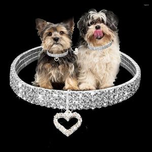 Halsbanden Luxe Glitter Hart Verstelbare Kristal Strass Diamant Voor Puppy Ketting Huisdier Halsband