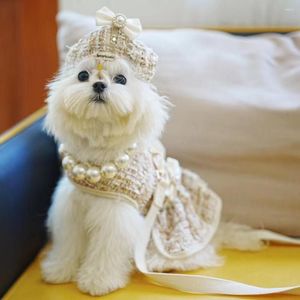 Coleiras de cachorro luxo pet bowtie arnês estilo vestido chapéu trela conjunto para cães pequenos chihuahua schnauzer teddy yorkie pomeranian bichon gyl09