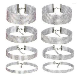 Hondenkragen Luxe Rhinestone Choker Crystal Necklace 3 5 8 12 Rij Cat Diamond kraag Sparkly nekketen Sieraden Pet Accessoires