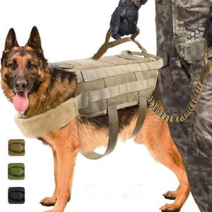 Hondenkragen Medium Harness Vest Militaire werkkleding Duitse herder huisdier training die loopt voor grote honden