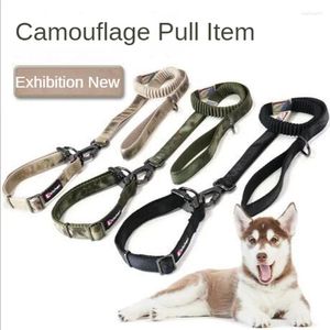 Colliers de chien Pet Terraction Camouflage Camouflage Alloy Buffer Pull Collier Article