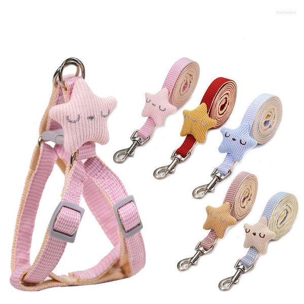 Colliers pour chiens, laisse Miniature en treillis, antidérapant, réglable, corde pour chat, gilet, chaîne de Traction, petit harnais, fournitures pour animaux de compagnie