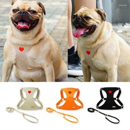 Hondenkragen Meerdere gebruiks Harness en riem ingesteld No Pull Kitten Puppy Chest Riem Verstelbaar Cat Vest Walking Lead Touw voor kleine huisdieren