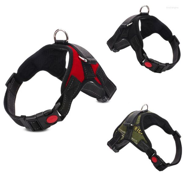 Collares para perros No mascota grande ajustable acolchado entrenamiento plomo correr caminar cuello grande tirar para accesorios medianos arneses chaleco