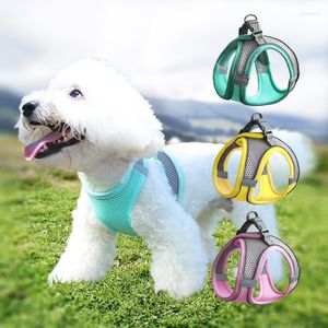 Halsbanden No Pull Harness Leash Set voor Small Medium Reflective Vest Walking Lead Dogs Chihuahua Bichon