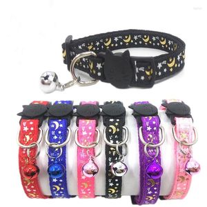 Colliers pour chiens Noctilucent Light Pet Collar Avec Bell Cartoon Chiot Chat Accessoires Chaton Réglable Anneau De Sécurité Collier