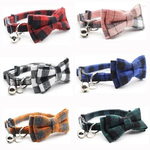 Halsbanden Nylon Kraag Met Bells Verstelbare Streep Puppy Kat Strik Shih Tzu Chihuahua Pug Huisdier Accessoires Producten