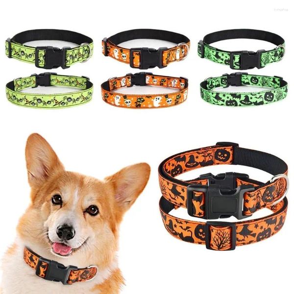 Collares para perros nylon collar duradero correa de cuello cornas collar de mascota hebilla de seguridad ajustable cuerda