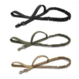 Colliers pour chiens Nylon laisse corde tactique militaire Double poignée Pet formation ceinture élastique étendre plomb pour moyen grand