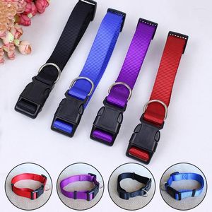 Hondenkragen Nylon Webbing Collar Heavy Duty Clip Buckle Pet for Small Medium Dogs Chihuahua Red Black Blue Purple 20