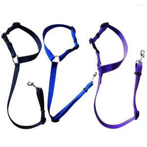 Colliers pour chiens OIMG couleur unie Pet voiture corde de sécurité Schnauzer Labrador Border Terrier anneau ceinture de sécurité arrière chiens laisse réglable