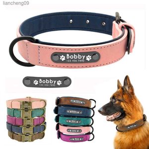 Dog Collars Personalized Dog Buckle Collars Free Engraving Name ID Tags For Small Medium Large Dogs Pug Pitbull Bulldog Beagle L230620