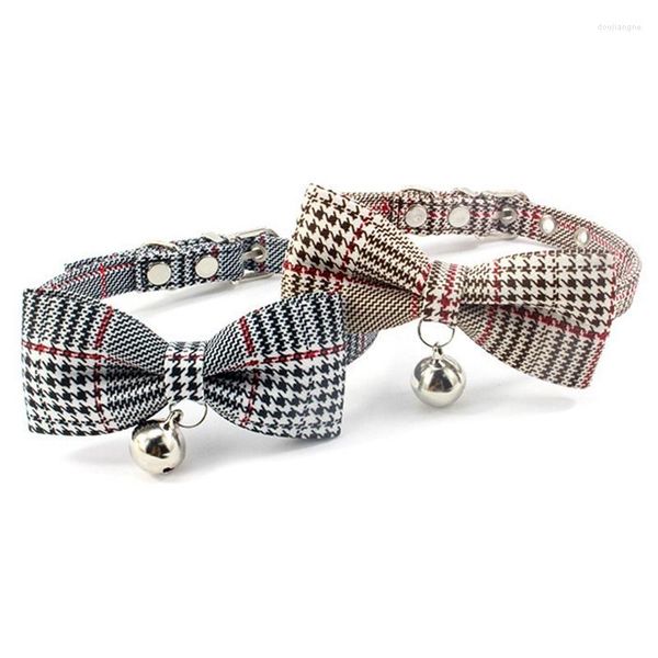 Colliers pour chiens collier réglable pour animaux de compagnie avec cloches petits chiens et chats noeud papillon princesse collier accessoires produits XS/S/M