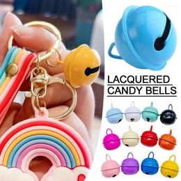 Colliers de chien Pet Bell Diy Chain de clé Christmas 22 mm Métal Pendant Candon Candy Laquer Small Round Couleur W6U5