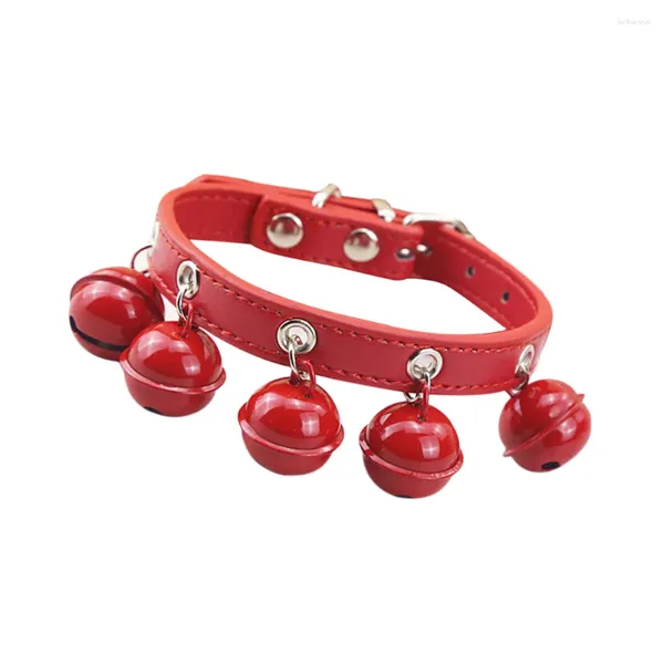 Collares para perros gato de mascota tirar de collar de cuerda correa con campana para uso diario (rosa M)