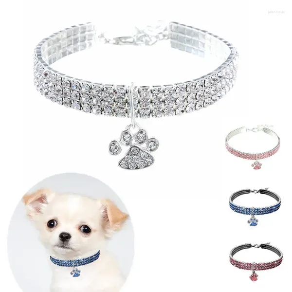 Collares para perros cuello para mascotas con diamantes accesorios de collar de gatos multicolor colgante para gatito