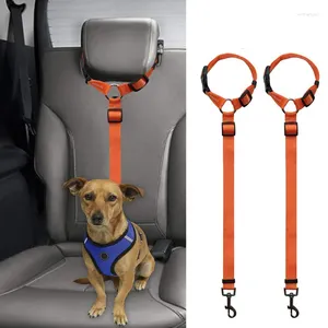 Collares de perros Arnés para mascotas para el automóvil Saféz de seguridad en el asiento trasero Perros/ gatos/ cachorros/ gatitos negros/ naranja