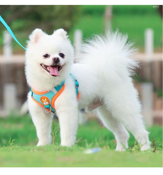 Collares para perros, arnés para mascotas con correa de tracción de 1,5 m, chaleco reflectante, correa para caminar para perros pequeños, Chihuahua Pug