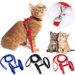 Collares para perros correa de mascotas arneses de nylon gato chaleco de jean jean correa de collar cuerda