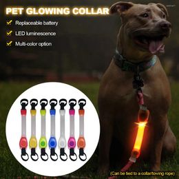 Colliers de chien collier LED pour animaux de compagnie multi-fonctionnel sécurité nocturne sangles lumineuses en plein air clignotant voyant d'avertissement bande de collier pour harnais de laisse