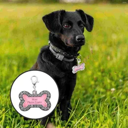 Colliers pour chiens, informations sur la liste des animaux de compagnie, étiquette décorative, breloques, étiquettes en acier inoxydable, nom