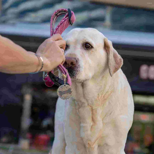Collares para perros Listado de mascotas Etiqueta con nombre para cachorros Etiquetas de identificación Collar para gatos DIY Suministros de cobre puro para mascotas grabadas
