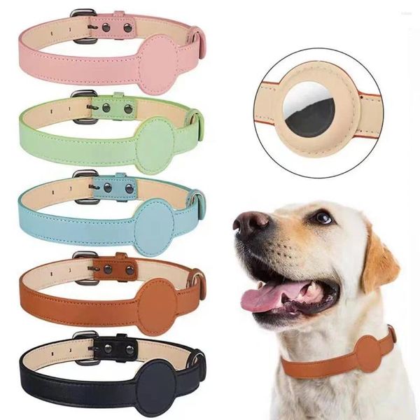 Collares para perros Localizador de mascotas Collar GPS Tracker Accesorios de Airtag de cuero vegano de alta calidad