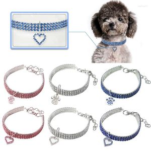 Hondenkragen huisdier ketting voor bling met hart hanger diamant puppy glanzende volledige strass kraag