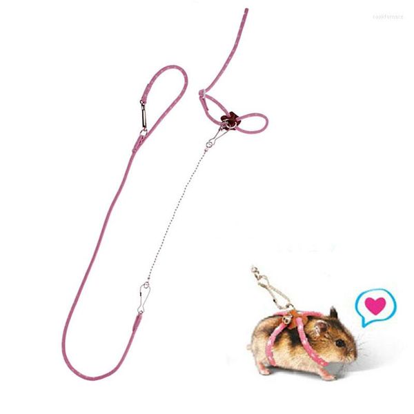 Colliers pour chiens Pet Rat Souris Harnais Corde Réglable Furet Hamster Finder Cloche Couleur Aléatoire Laisse Plomb # 49174