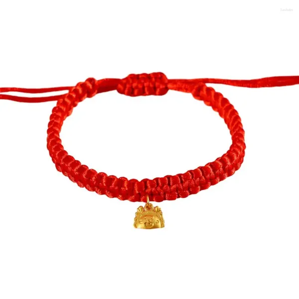 Colliers en corde rouge pour animaux de compagnie, avec pendentif Dragon de Style chinois, ne se décolore pas, longueur réglable, fournitures de collier