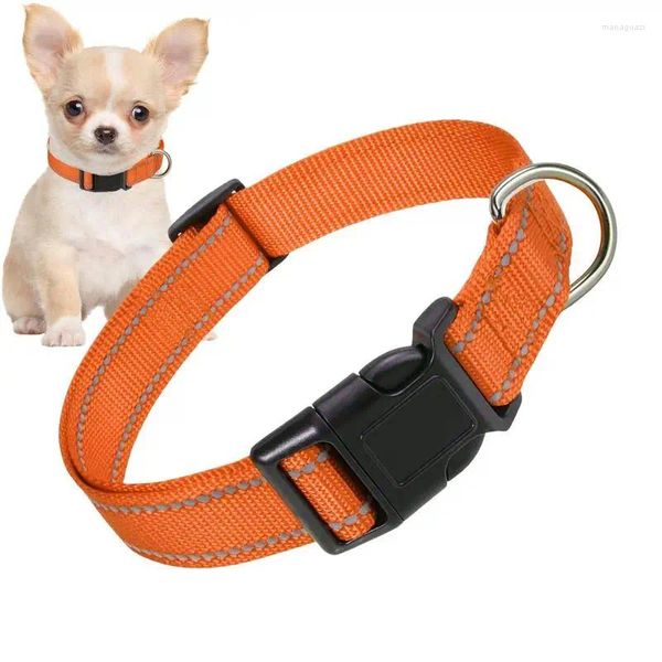 Colliers de chien Collier réfléchissant le confort de boucle en nylon réglable respirant confortable pour divers chiens