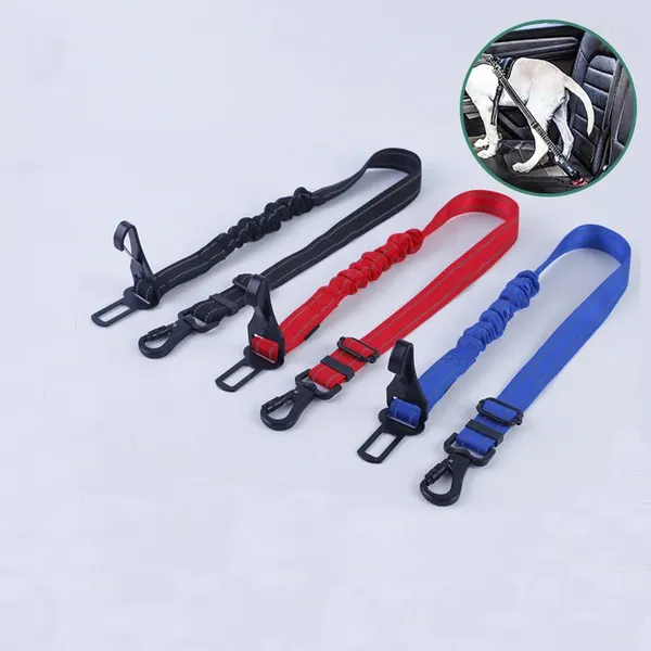 Colliers de chien ceinture de sécurité pour animaux de compagnie Petite et grande corde de boucle de voiture à double usage