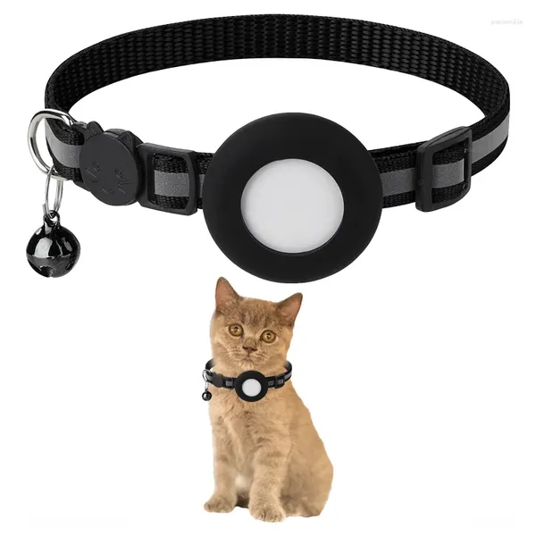 Collares para perros Collar de seguridad para mascotas Compatible con AirTag estuche protector protector Breakaway Bell para perros pequeños M6CE