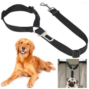 Colliers pour chiens, ceinture de sécurité pour animaux de compagnie, laisse de sécurité réglable avec Clip, sangle d'extérieur universelle pour voiture