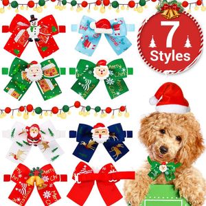 Collares para perros, suministros para mascotas, pajarita navideña para gatos, bonito patrón de nieve, correa ajustable para el cuello, bufanda decorativa, accesorios para perros pequeños