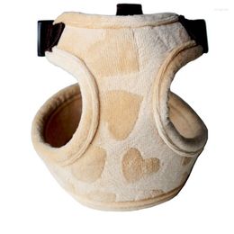 Colliers pour chiens fournitures pour animaux de compagnie amour flanelle poche poitrine en peluche pull protecteur gilet laisse petits accessoires Chihuahua