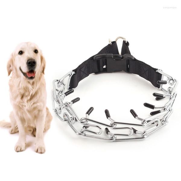 Colliers pour chiens collier de stimulation des dents pour animaux de compagnie pas de pincement de traction pour petits chiens moyens accessoires d'outil de formation de chaîne