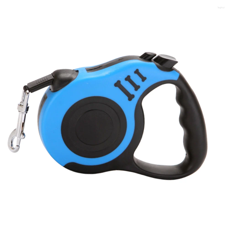 Ошейники для собак Тяговый трос для домашних животных Автоматический гибкий практичный безопасный кабель для перевозки (синий)