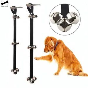 Collares para perros Entrenamiento de mascotas Timbre para perros Cuerda ajustable Entrenamiento doméstico Comunicar alarma Clicker para pequeños medianos y grandes