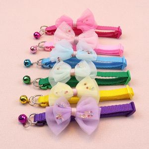 Hondenkragen plaid kan kant bowknot kat kraag stropdas veiligheid buckle pet puppy chihuahua ketting elastiek verstelbaar