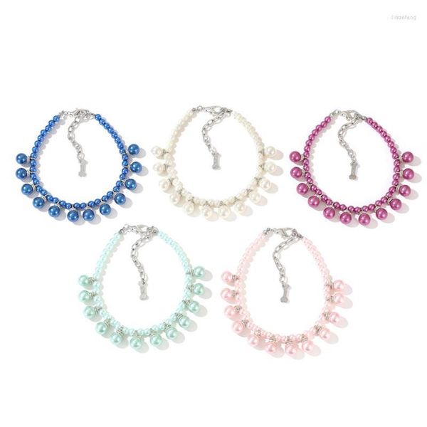 Colliers pour chiens collier de perles de princesse cadeau de luxe pour vos chats de compagnie collier de mariage fantaisie chaton petit chiot chiens Chihuahua