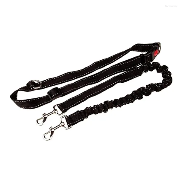 Collares de perros correa retráctil para caminar atado por cable de la cintura grande elástica extensible manos libres correas de nylon largos perros pequeños