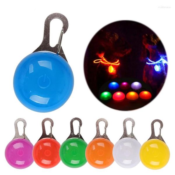 Colliers pour chiens collier de nuit de sécurité LED lampes de poche pendentif lumineux pour animaux de compagnie plombs brillent dans le noir accessoires de collier