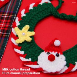 Colliers de chien Santa Claus Collier festive en laine tricotée Pet Exquis Comfort pour les chiots de chats Fine approvisionnement