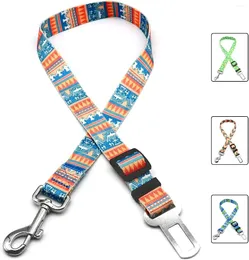 Hondenkragen Zitgordel Verstelbare veiligheidsgordel voor auto Nylon Fabric Pet Safety Gedrukte Harness Dogs