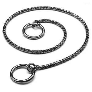 Collares para perros Cadena de serpiente Collar de estrangulación P Chock Collar de metal Entrenamiento para caminar Suministros para mascotas para perros pequeños, medianos y grandes