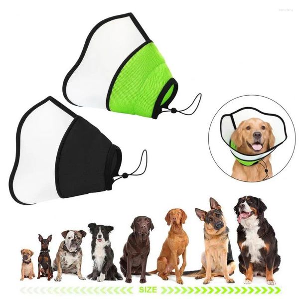 Collares para perros Collar para mascotas de tela suave Cono ajustable posterior para recuperación con perros empalmados